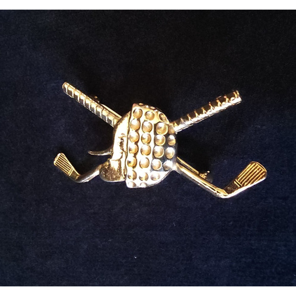 VTG Bob Hope Desert Classic Gold Vermeil Sterling Silver Golf Pin Palm Springs - Picture 3 of 5